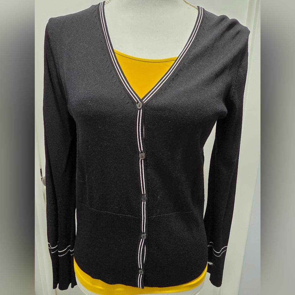 Max Studio Womens Black Button Down Cardigan Sz. Sm.